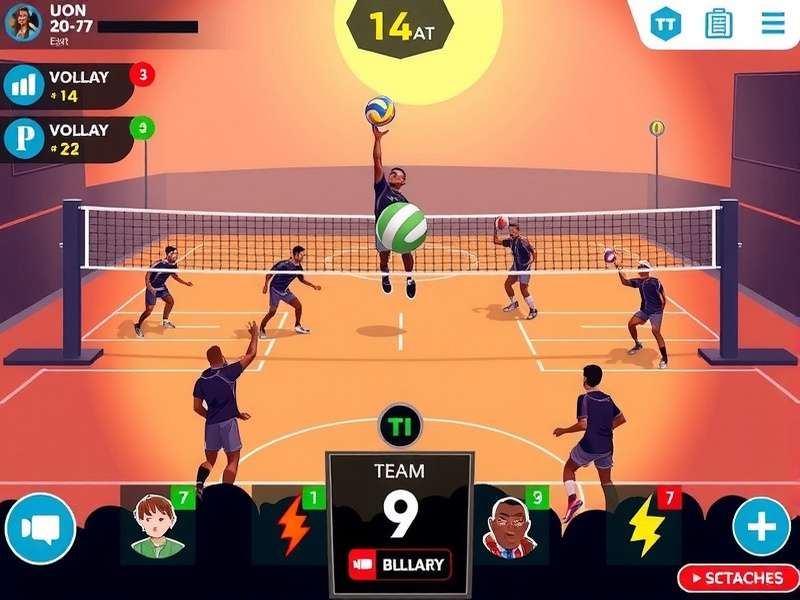 Pak Volley Conqueror gameplay screenshot showing volleyball action
